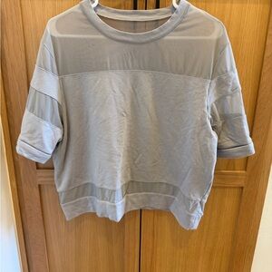 ALO Gray Mesh detail top